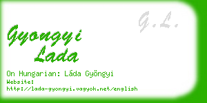 gyongyi lada business card