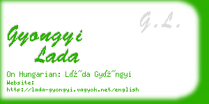 gyongyi lada business card
